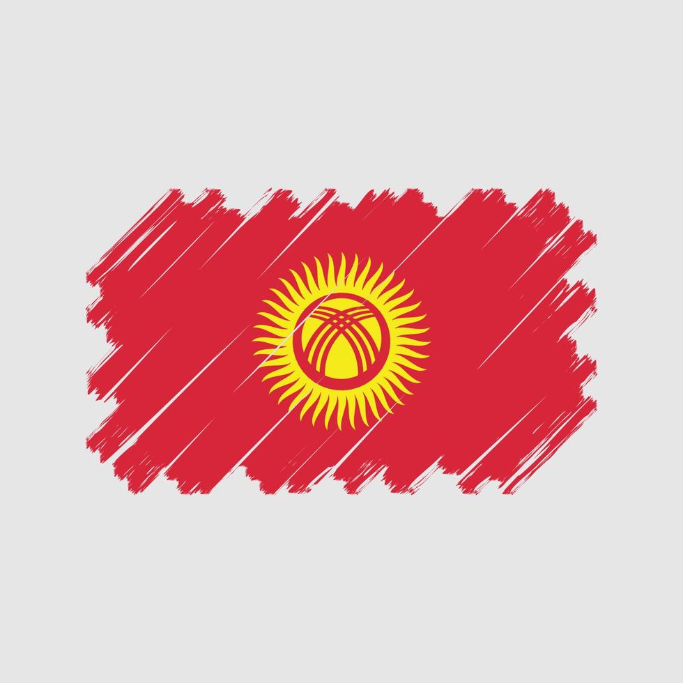 vetor de bandeira do Quirguistão. bandeira nacional