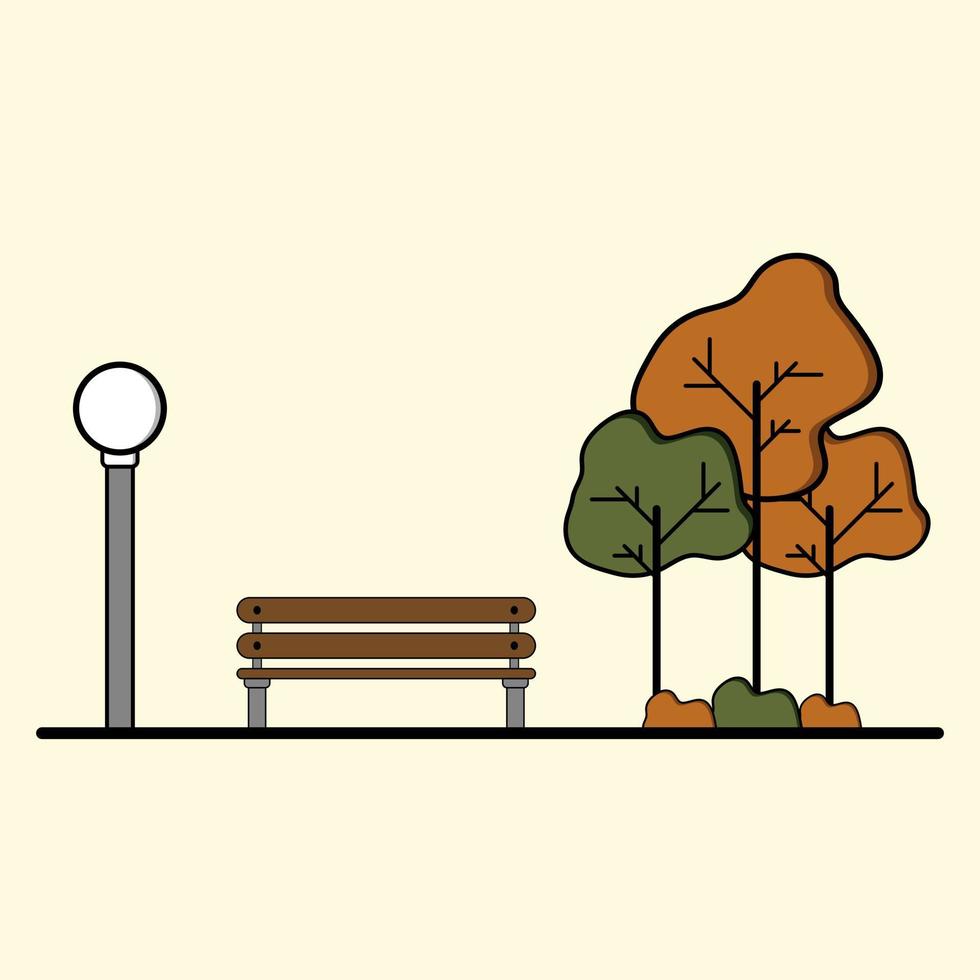 ilustração simples do parque perfeita para projeto de design vetor