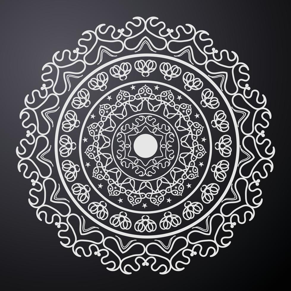 mandala. elementos decorativos vintage. padrão oriental, ilustração vetorial. islão, árabe, indiano, turco, paquistão, chinês, motivos otomanos vetor