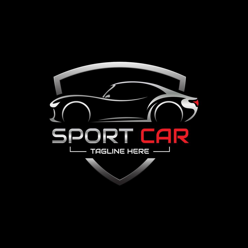 modelo de design de logotipo de conceito de carro esporte para indústria automotiva vetor