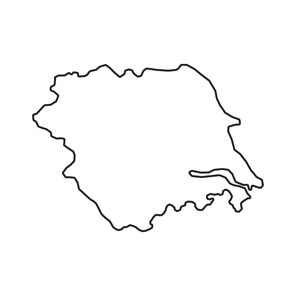 yorkshire e o mapa da região de Humber, Inglaterra, Reino Unido. ilustração vetorial. vetor