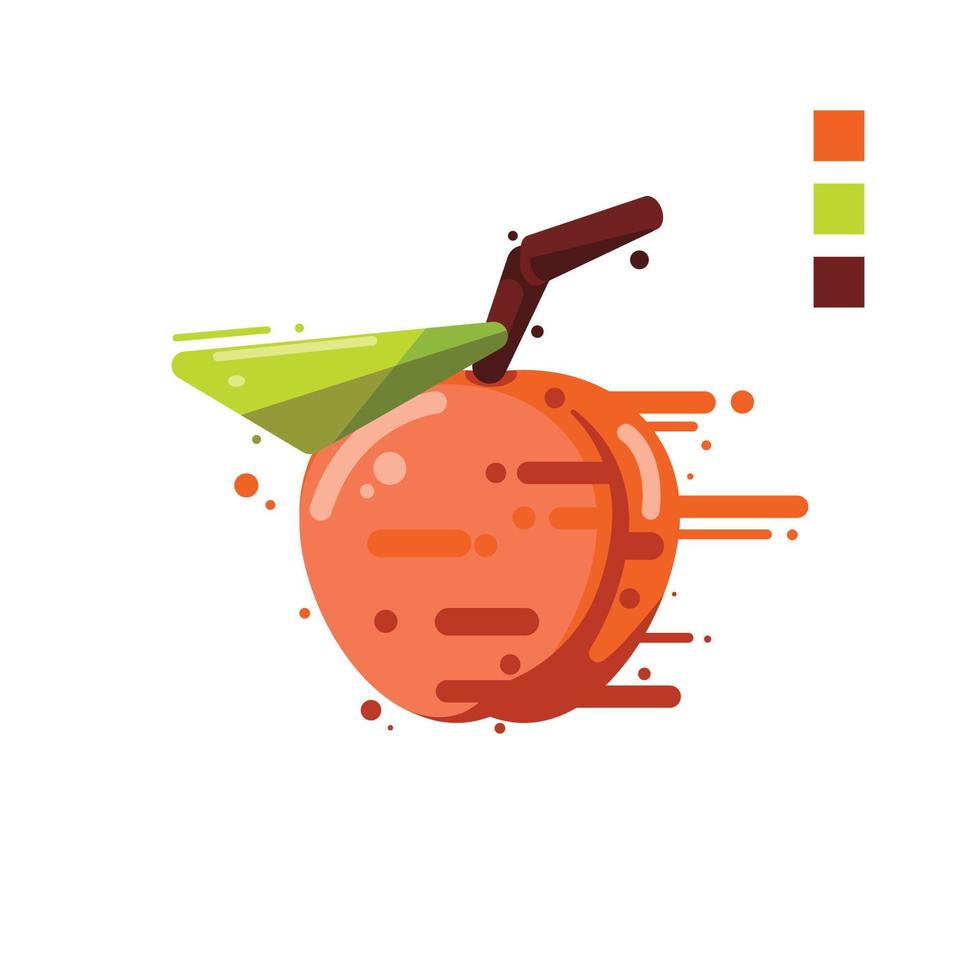 pêssego fruta ilustração vetorial comida natureza ícone isolado vetor