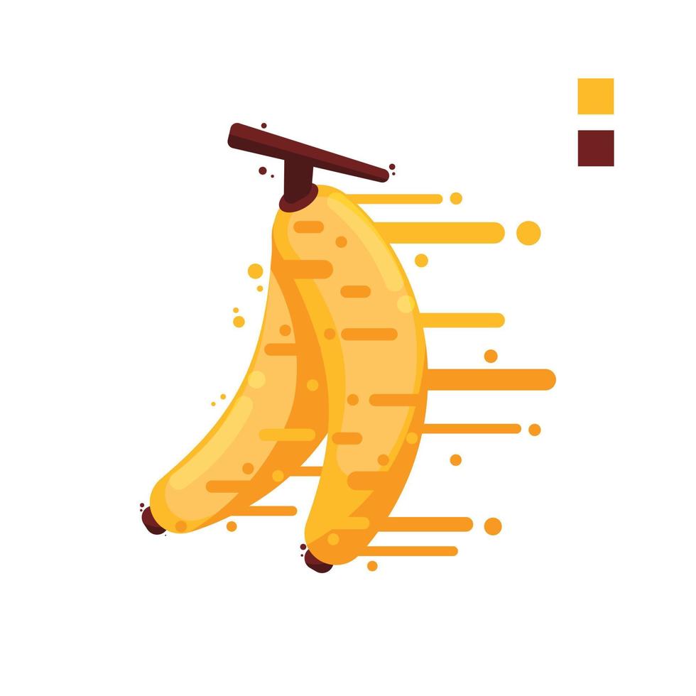 banana fruta ilustração vetorial comida natureza ícone isolado vetor