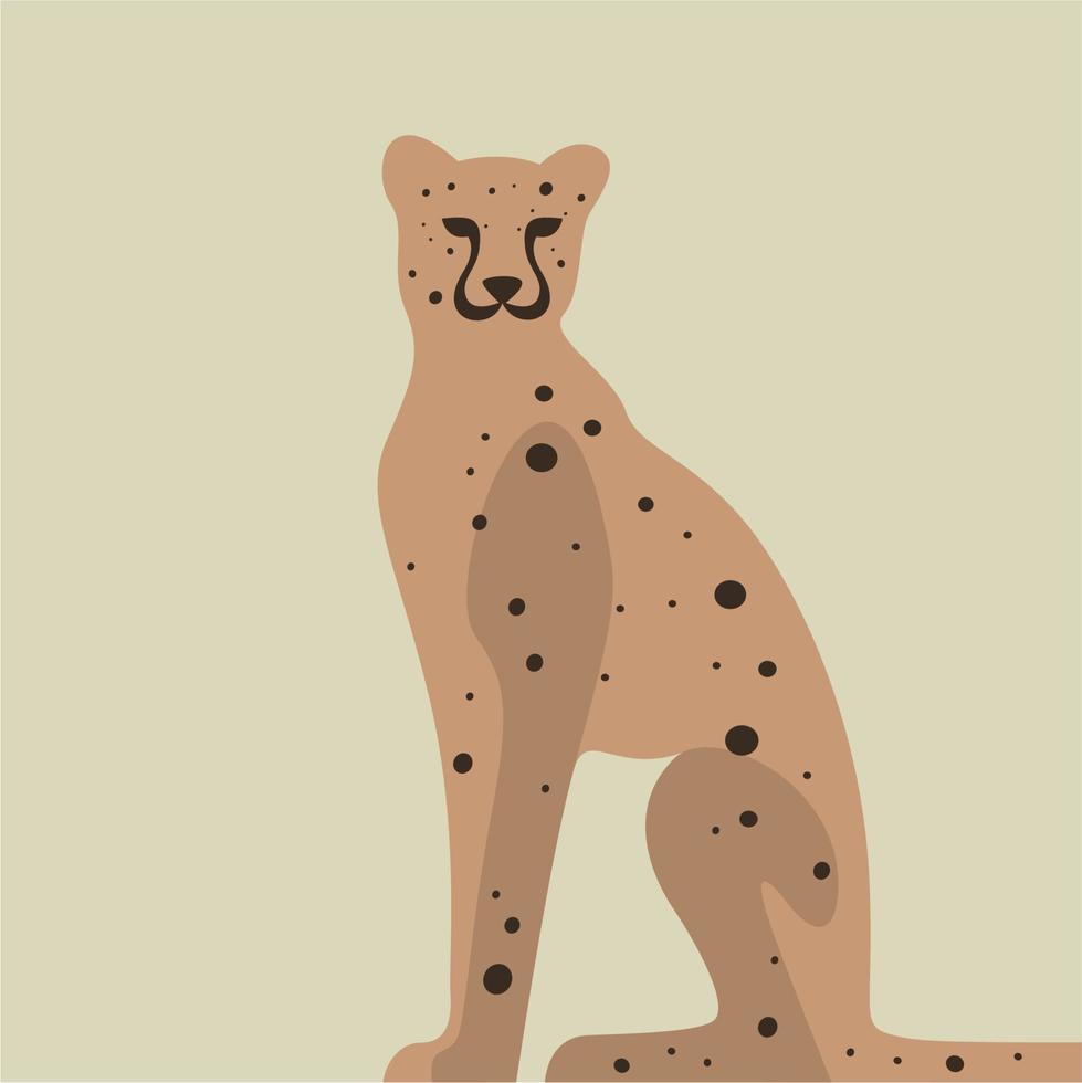 ilustração vetorial de chita leopardo jaguar vetor