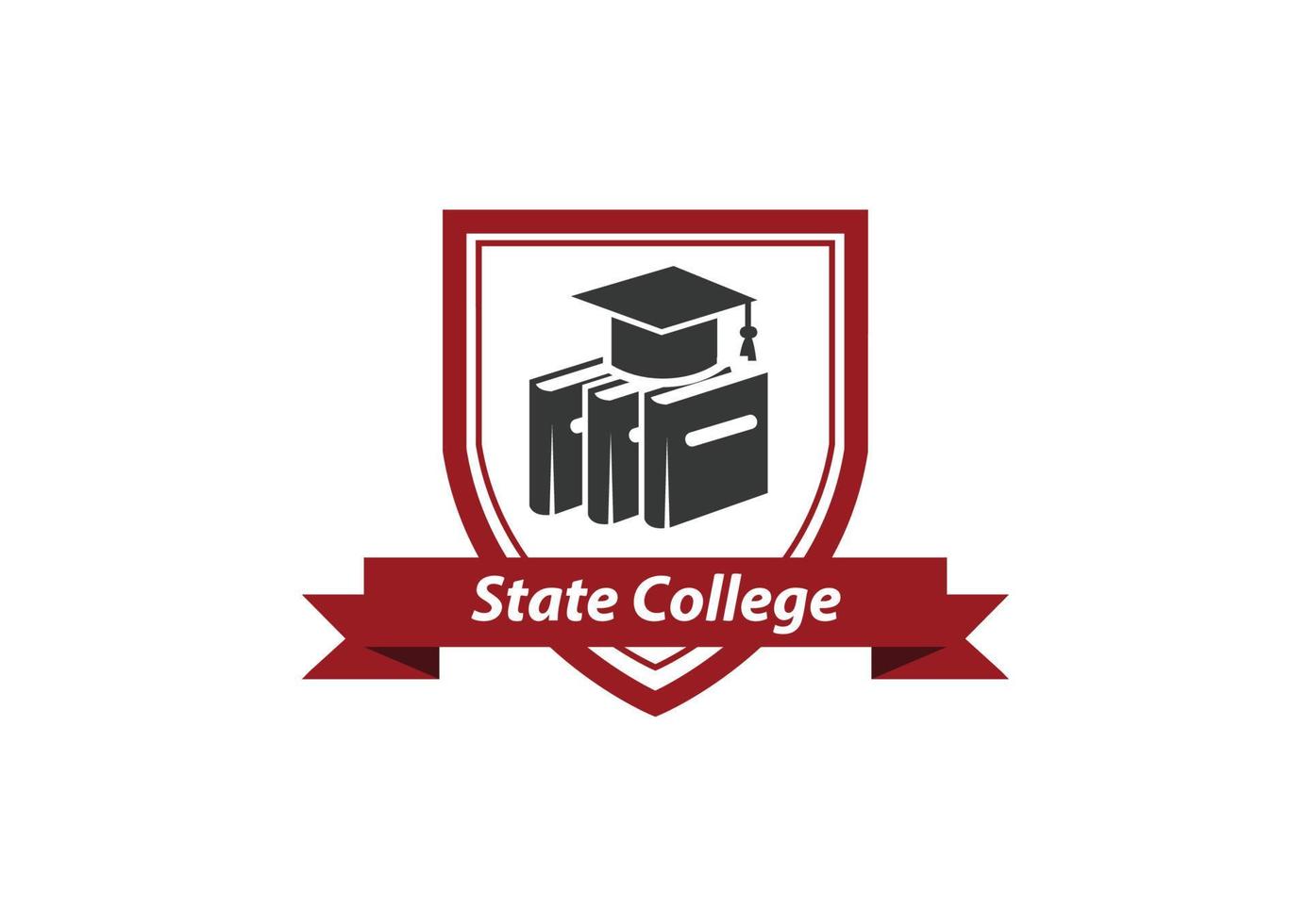 emblema da faculdade estadual vetor