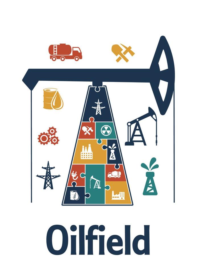 design de infográficos planos da indústria de energia e petróleo vetor