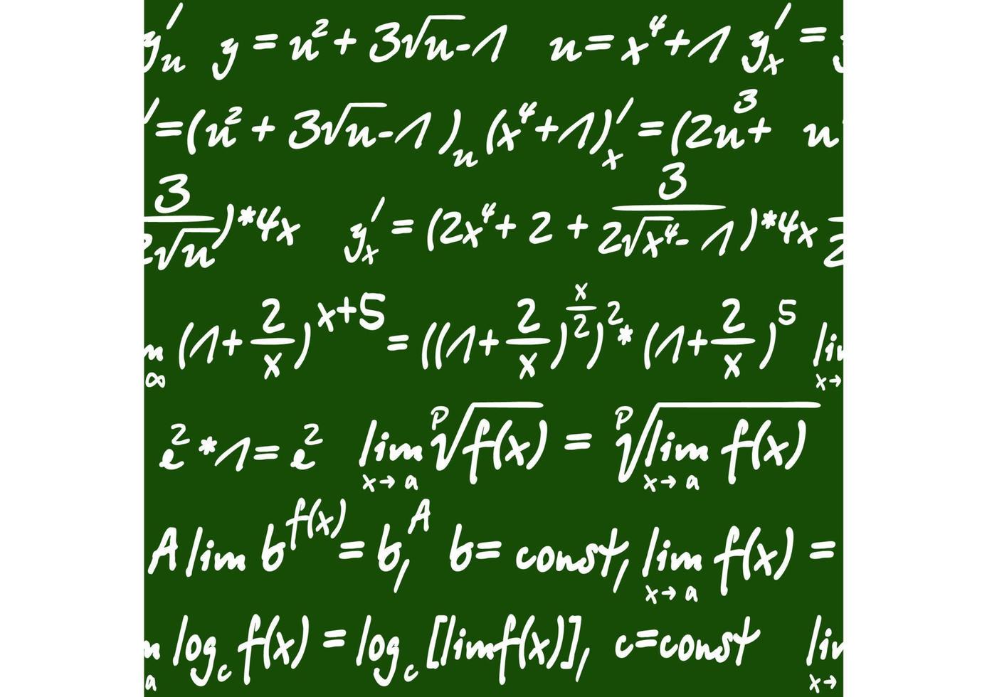 padrão perfeito de equações matemáticas vetor