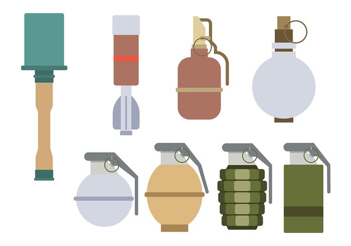Vetor de granadas da Segunda Guerra Mundial