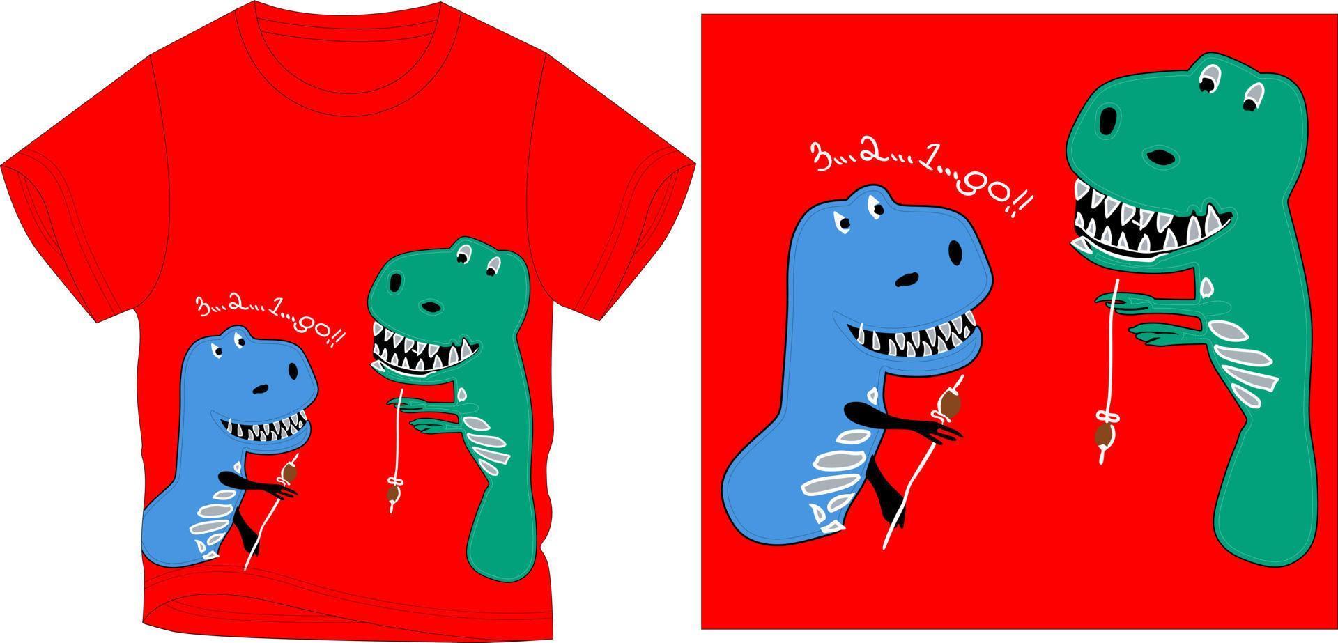 dino relaxando na moda camiseta elegante design gráfico ilustração vetorial vetor