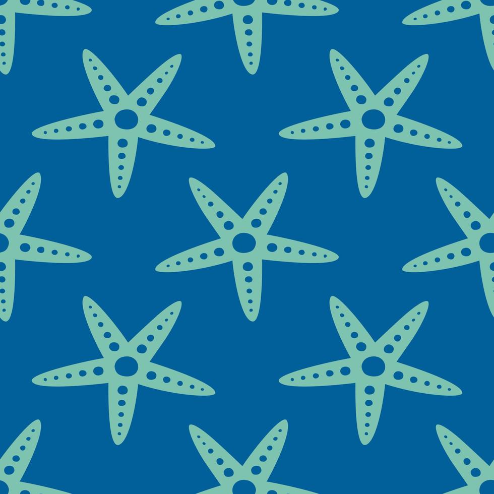 estrelas abstratas sem costura padrão de ilustração vetorial isolado no fundo azul marinho. design para usar papel de parede de pano de fundo em toda a impressão de tecido e outros. vetor