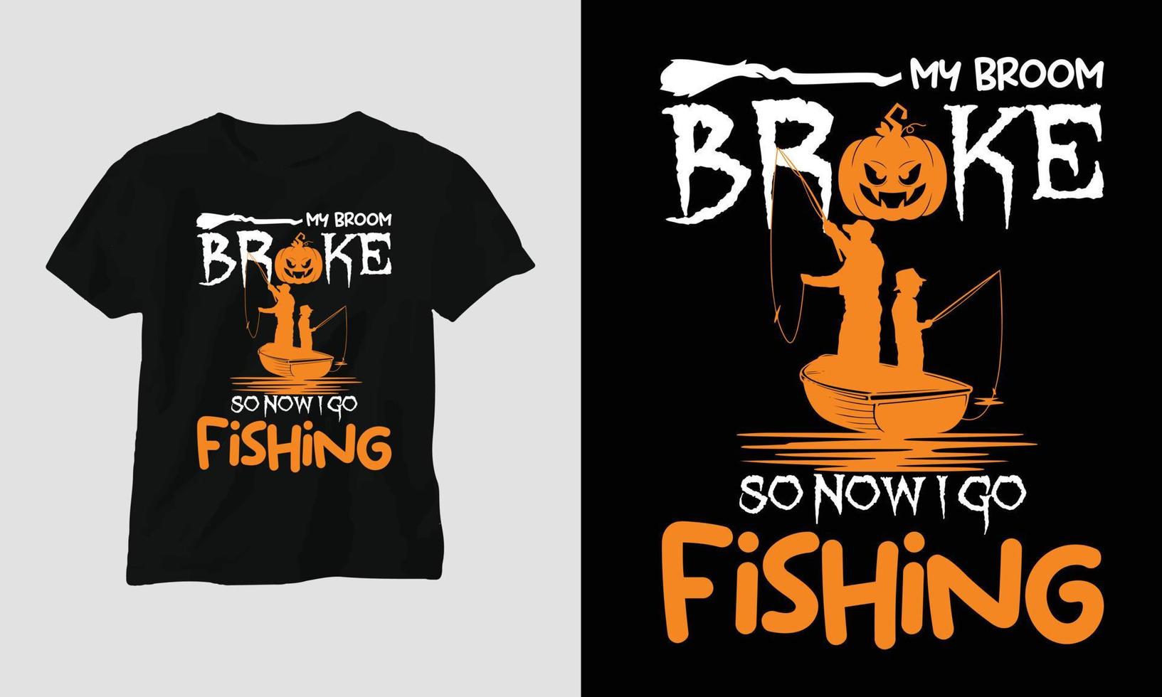 meu riacho de vassoura - design de camiseta de tipografia de pesca vetor