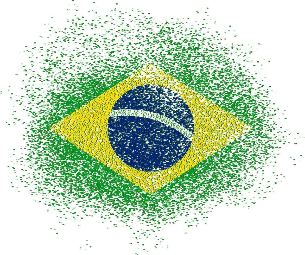 bandeira do brasil com vetor de partículas