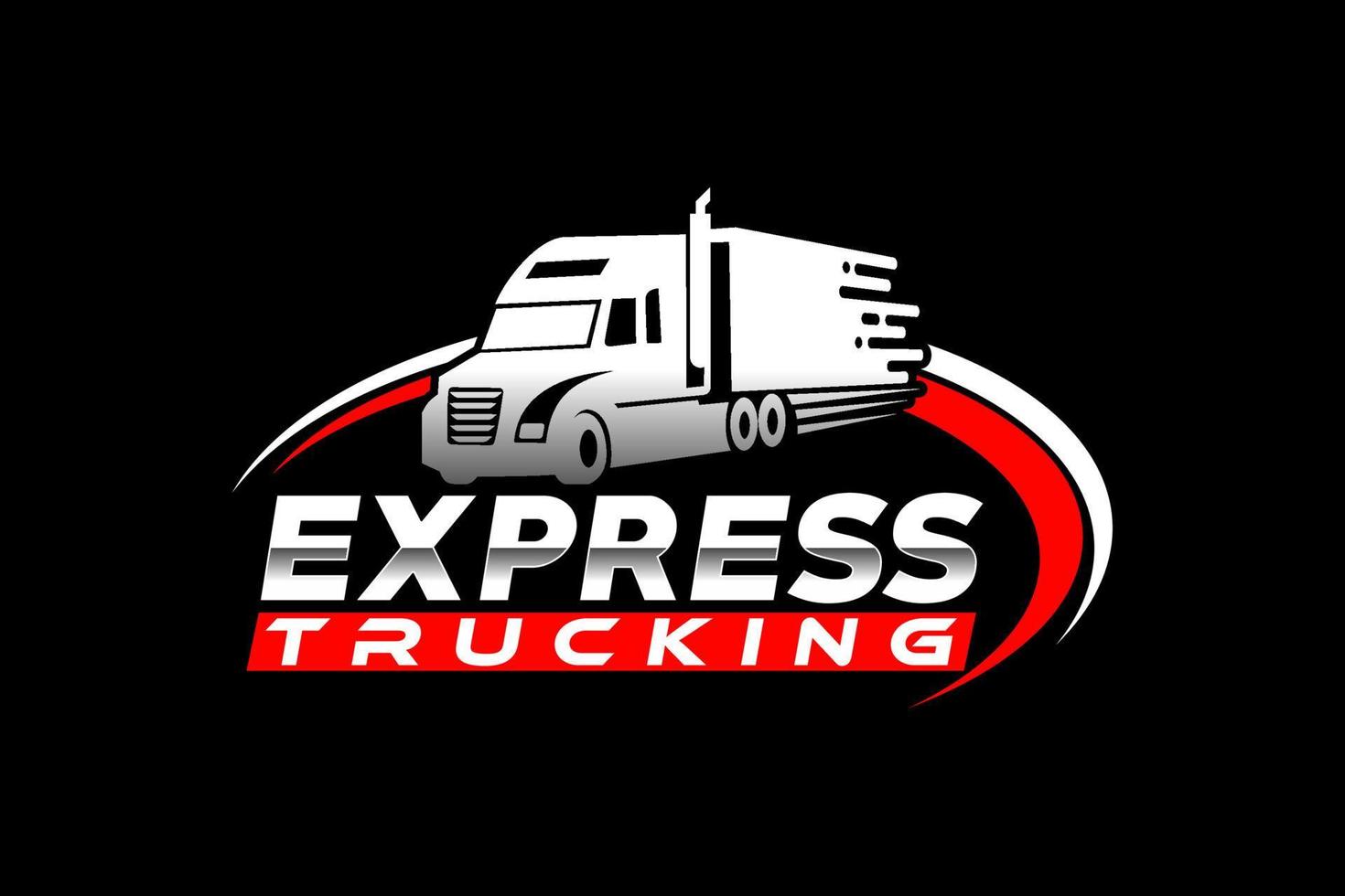 vetor de modelo de logotipo abstrato de silhueta de caminhão. adequado para logotipo de carga, caminhões de carga de entrega, logotipo de logística