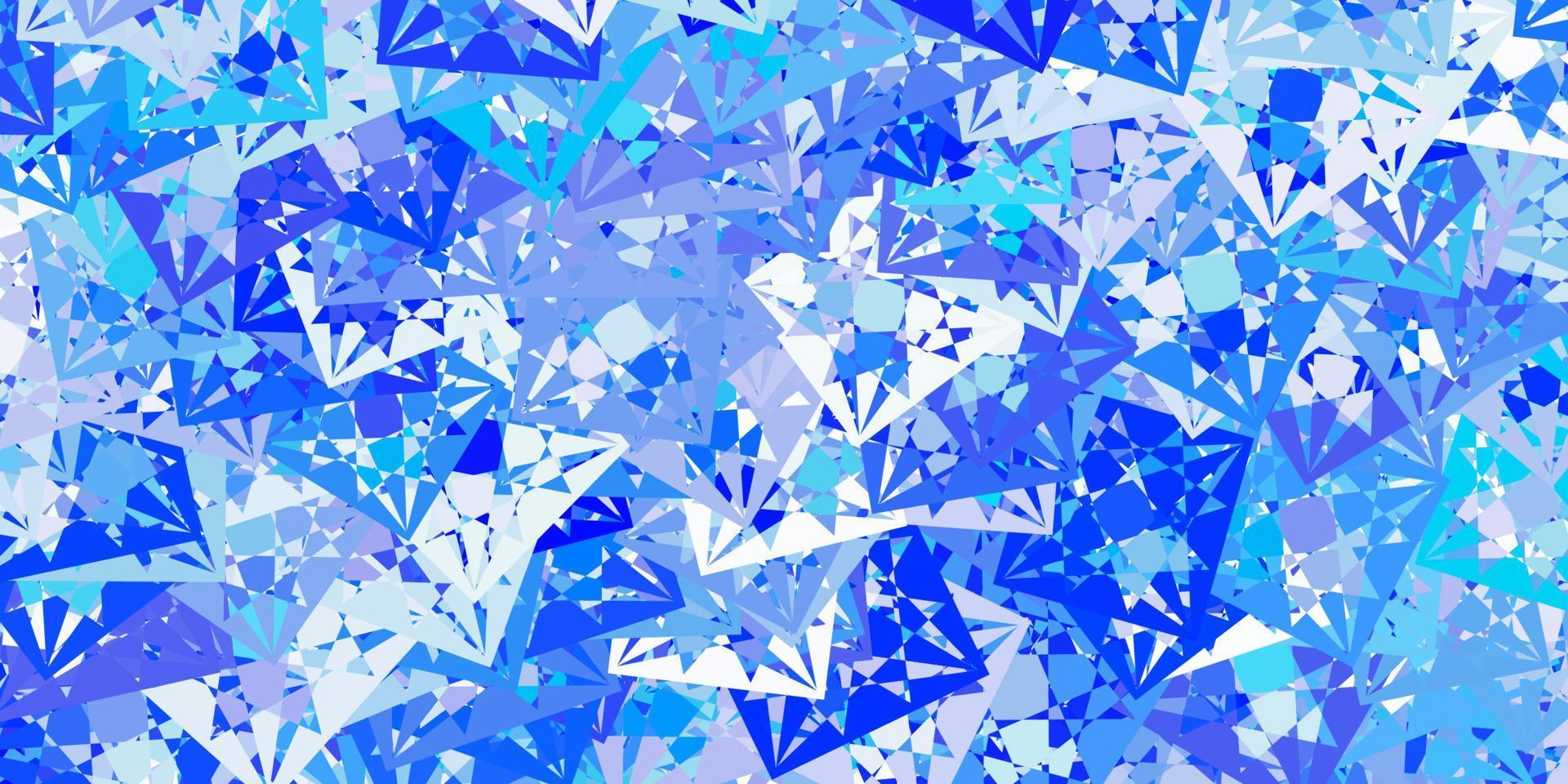 textura vector azul claro com triângulos aleatórios.