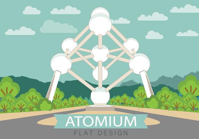 Vetor plano de atomium