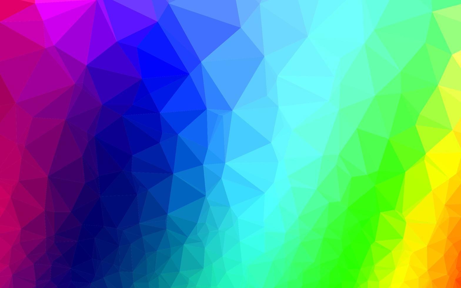 modelo poligonal de vetor de arco-íris multicolorido escuro.