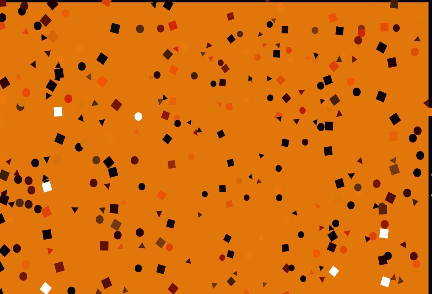 capa de vetor laranja claro em estilo poligonal com círculos.