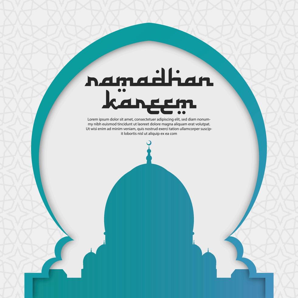 ied mubarak ramadhan kareem fundo islâmico vetor