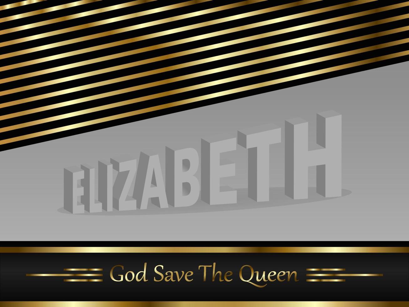 a rainha elizabeth ii, deus do design salve a rainha para banners, flayers, mídias sociais, adesivos, cartões comemorativos, etc. vetor