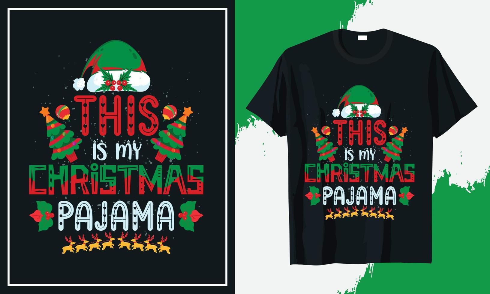 impressão vetorial de design de camiseta de natal vetor