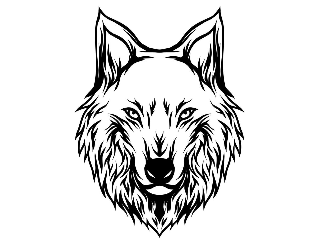 logotipo do mascote da cabeça de lobo vetor
