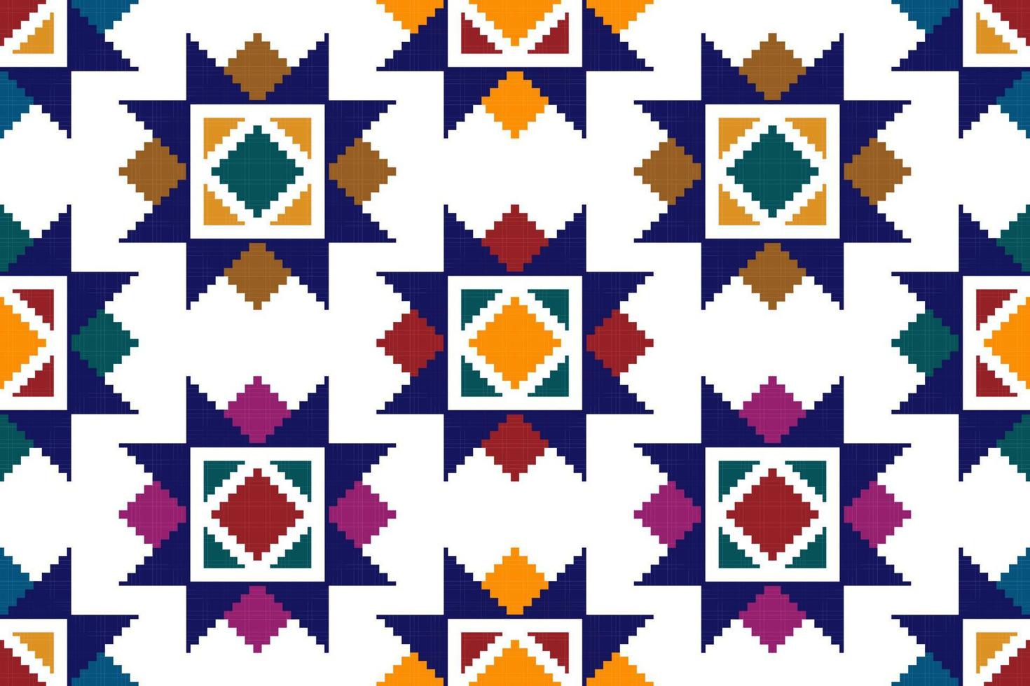 ikat étnica húngaro polonês folk pattern design. tecido asteca tapete boho mandalas têxtil decoração papel de parede. vetor de bordado tradicional de flor de motivo nativo tribal ilustrado