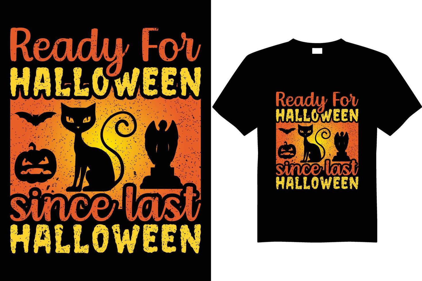 vetor de design de camiseta de halloween, ilustração de camiseta de halloween