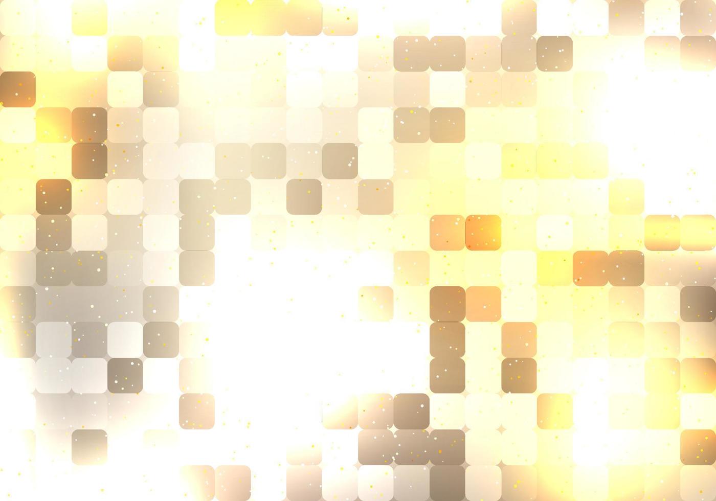 padrão de mosaico abstrato de quadrados geométricos marrons ou dourados com fundo de efeito de iluminação de poeira vetor