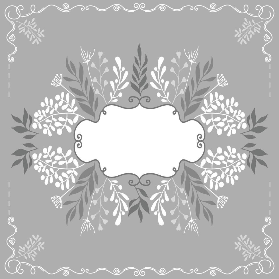 vector fundo vintage com padrão floral e modelo para texto.