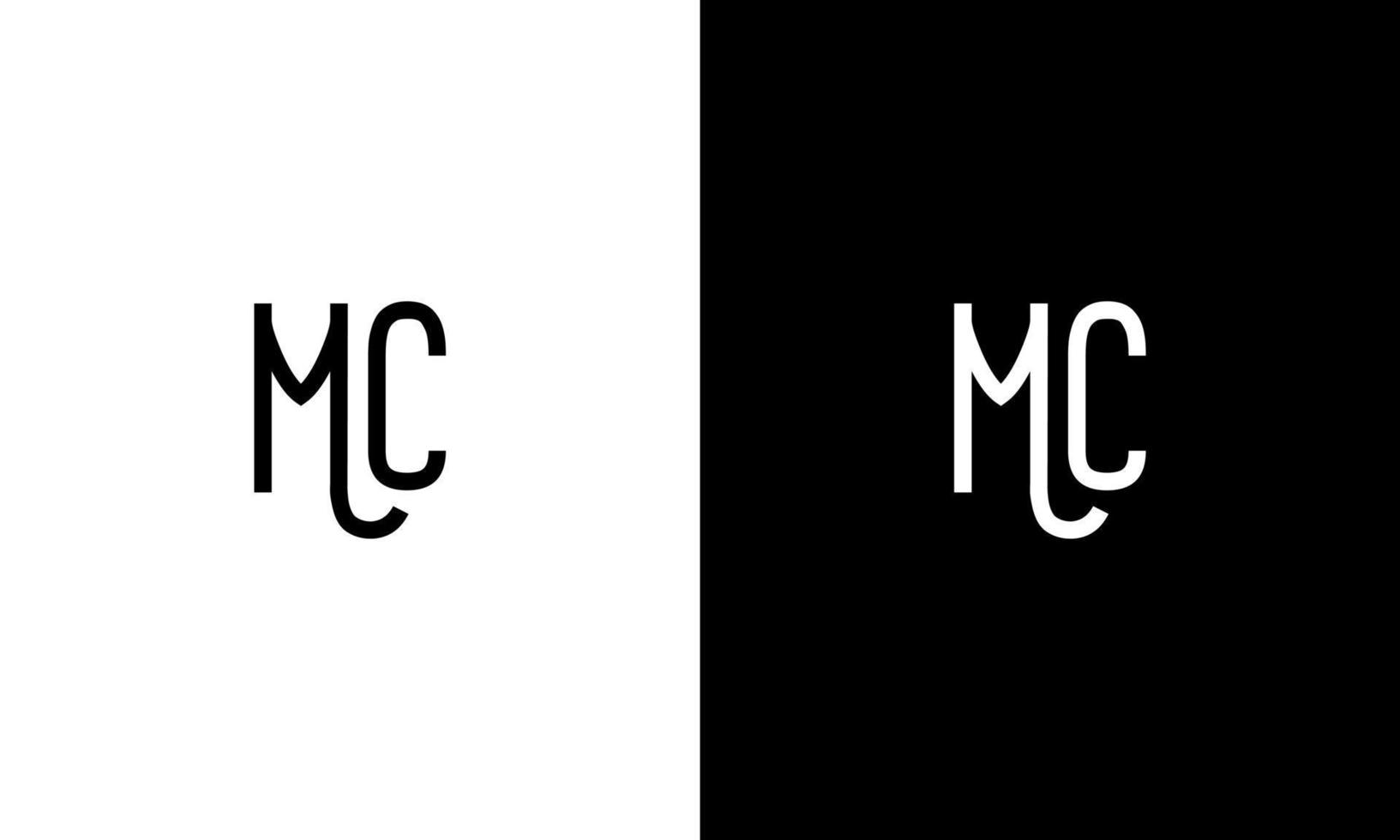 modelo grátis de logotipo de vetor de carta mc vetor grátis