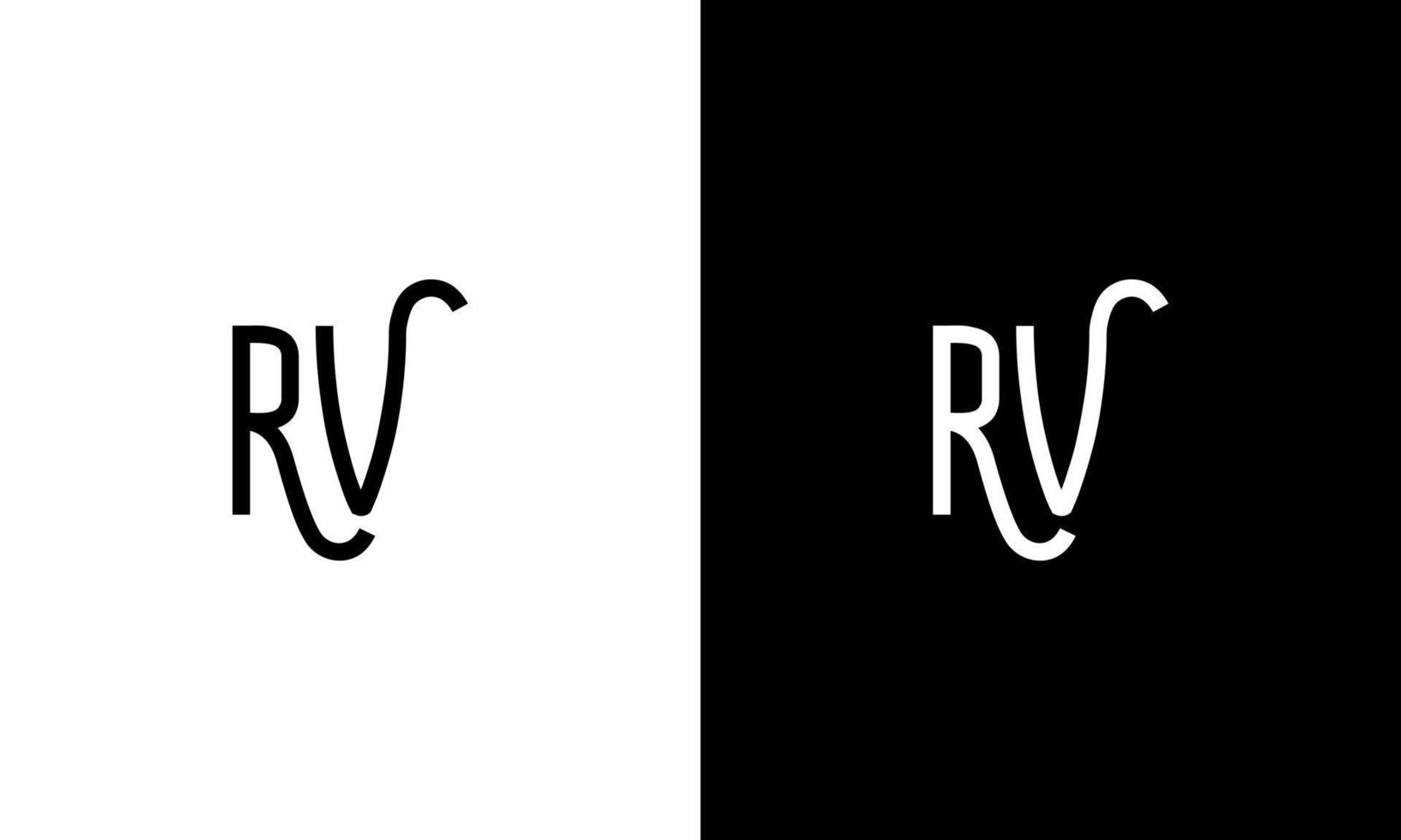 modelo grátis de logotipo de vetor de carta rv vetor grátis