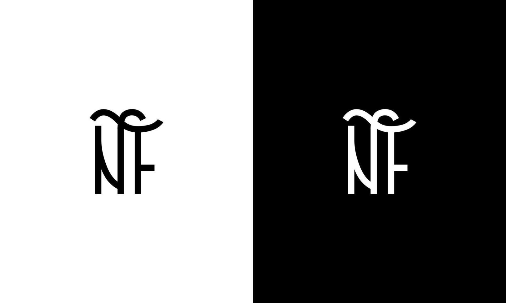 modelo grátis de logotipo de vetor de carta nf vetor grátis