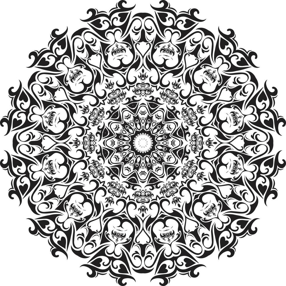 padrão de mandala na cor branca background.editable. vetor