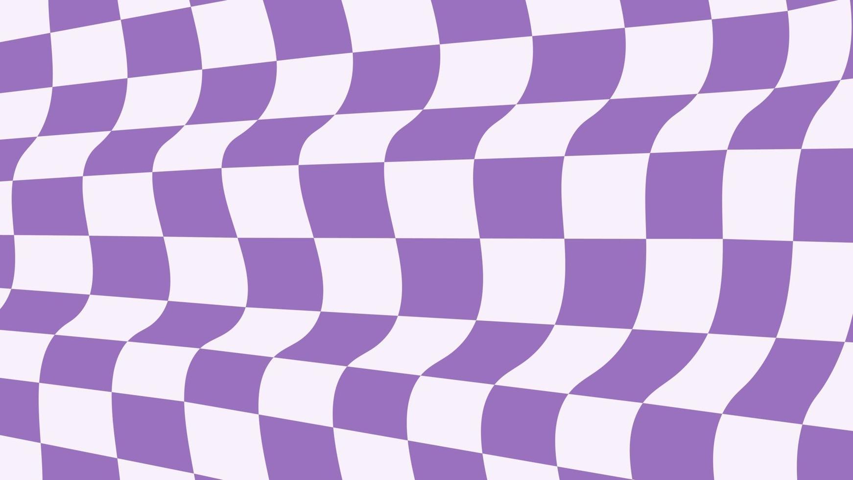 ilustração de papel de parede quadriculado distorcido de xadrez roxo estético, perfeito para papel de parede, pano de fundo, cartão postal, plano de fundo vetor