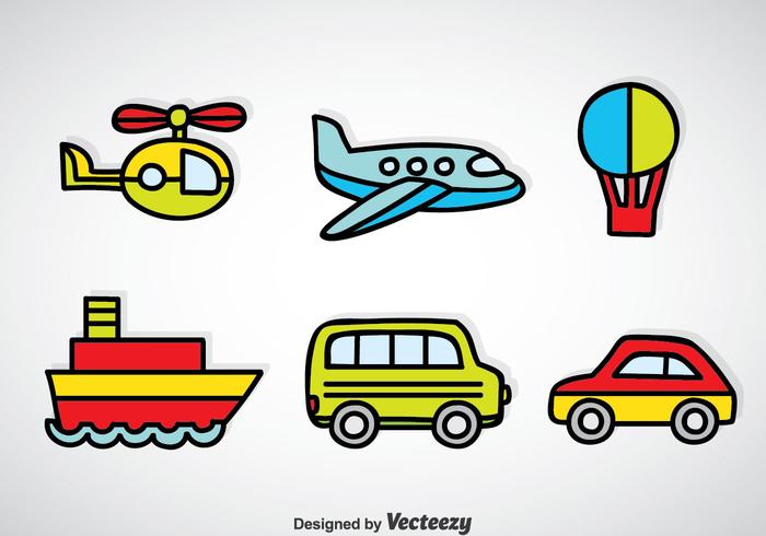 Vector de desenhos animados do veículo de transporte