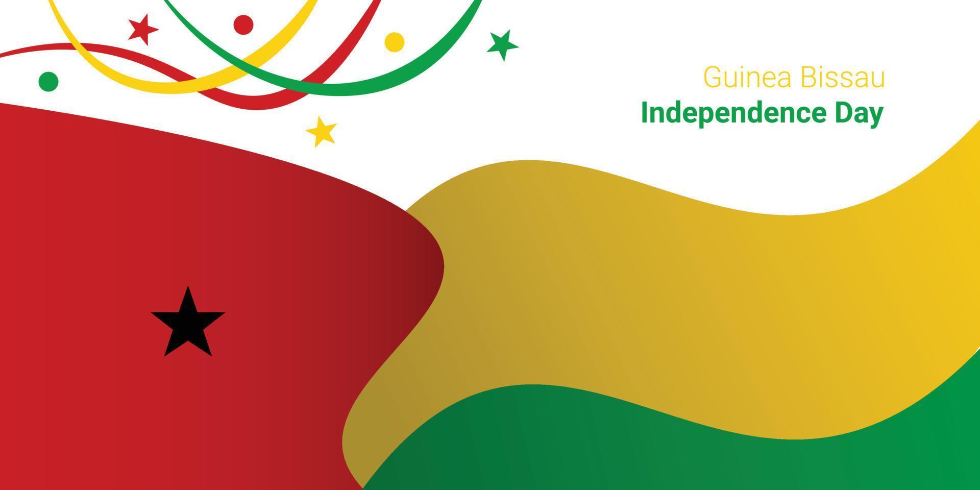 a bandeira oficial da Guiné-Bissau para comemorar o dia da independência vetor