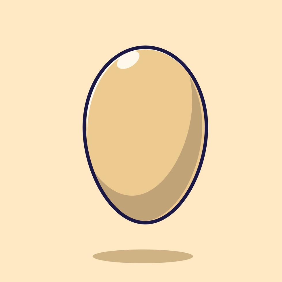 ilustração vetorial de um ovo com estilo cartoon vetor