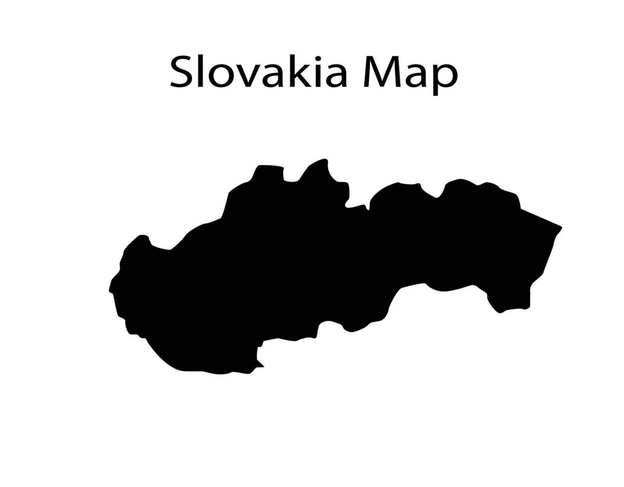 ilustração em vetor silhueta mapa eslováquia em fundo branco