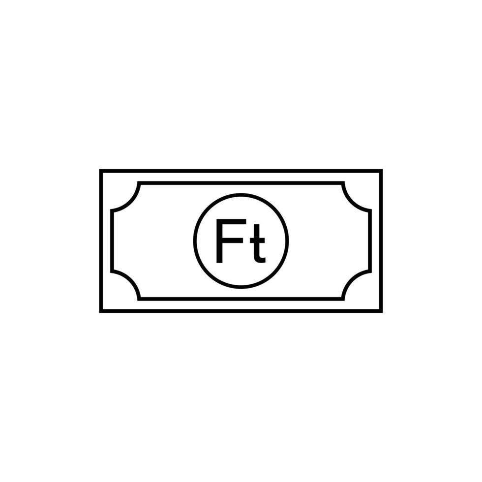 símbolo de ícone de moeda da Hungria. forint húngaro, huf. ilustração vetorial vetor