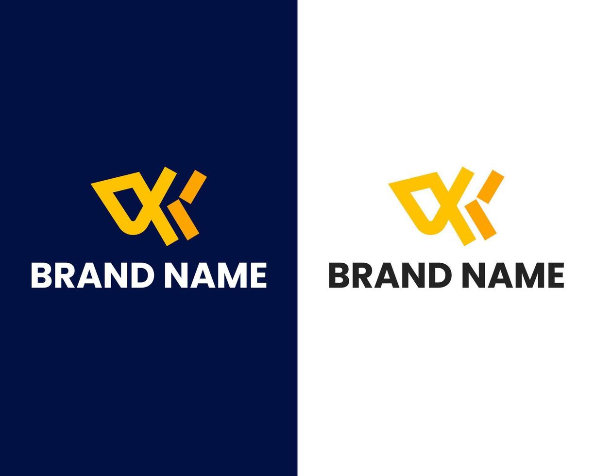 modelo de design de logotipo moderno letra u e k vetor