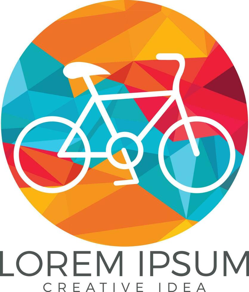 design de logotipo de bicicleta. identidade esportiva de ciclismo. vetor