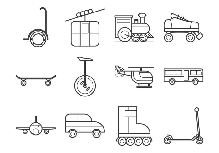 Vector de ícones de transporte grátis