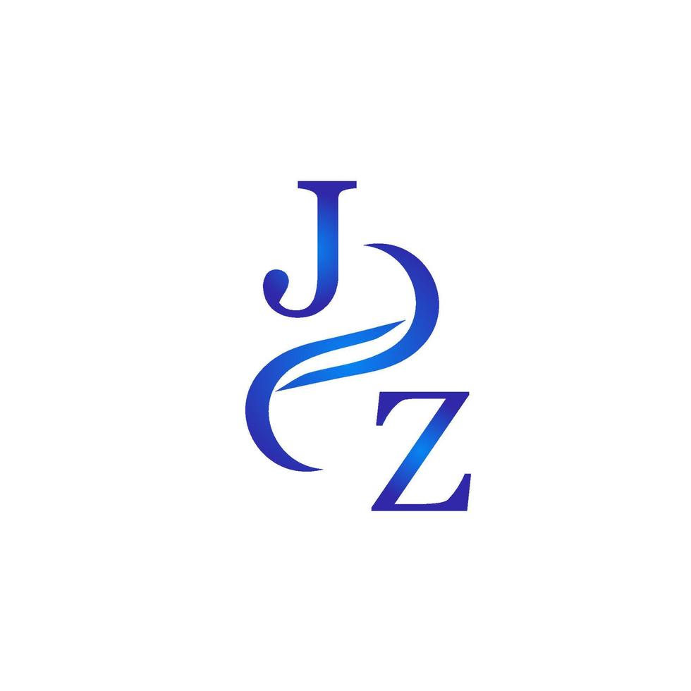 jz design de logotipo azul para sua empresa vetor