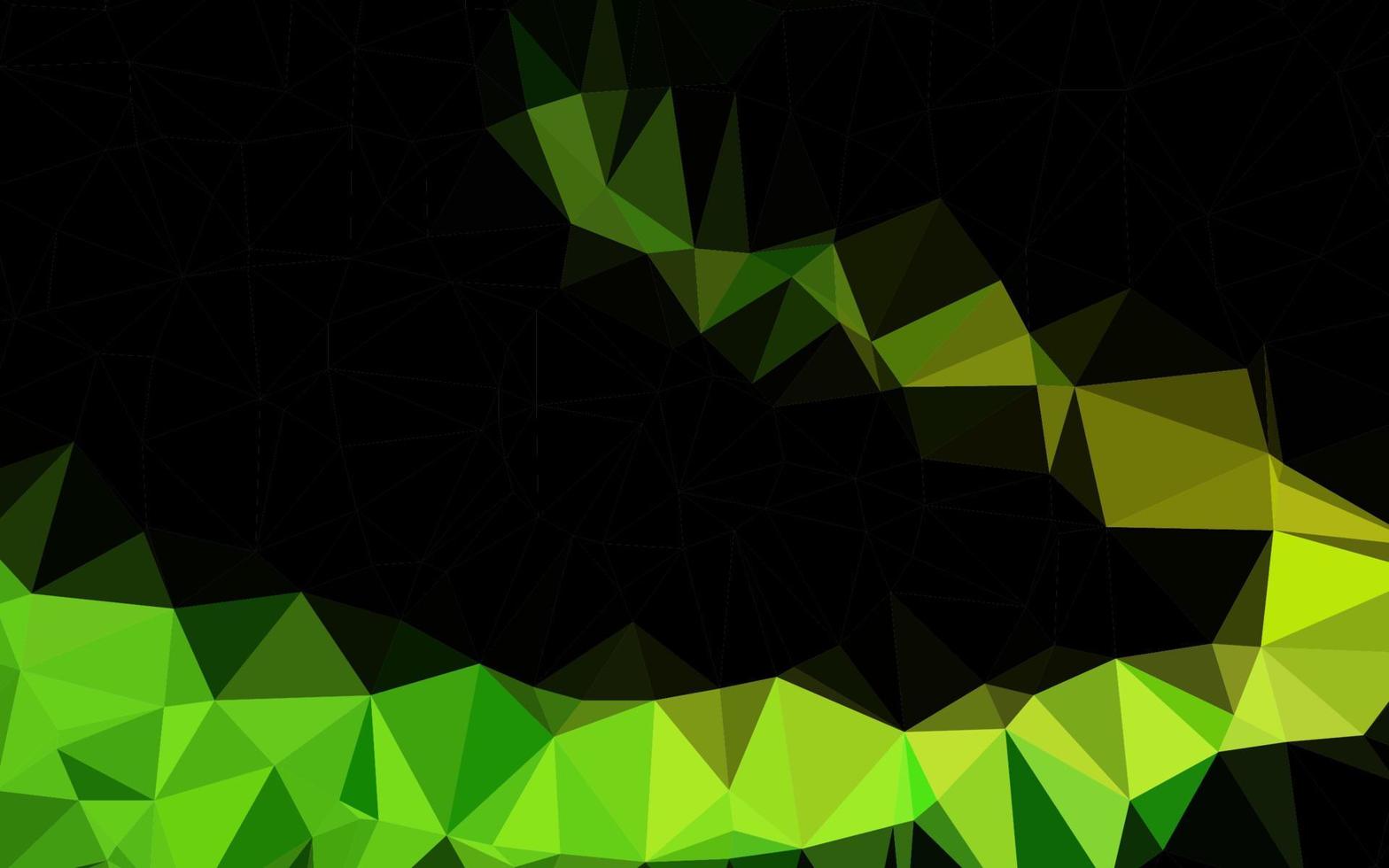 textura poligonal abstrata de vetor verde escuro e amarelo.