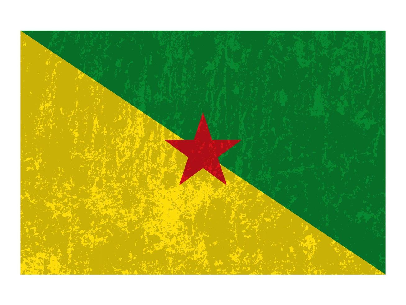 bandeira grunge da guiana francesa, cores oficiais e proporção. ilustração vetorial. vetor