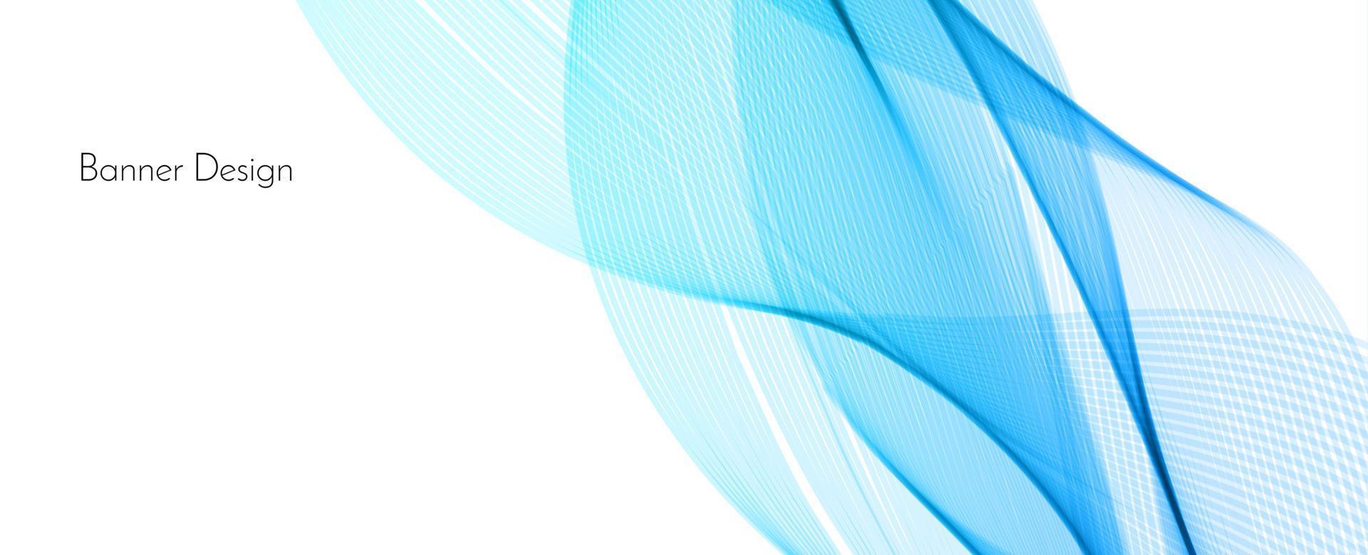 fundo de banner abstrato azul moderno onda vetor