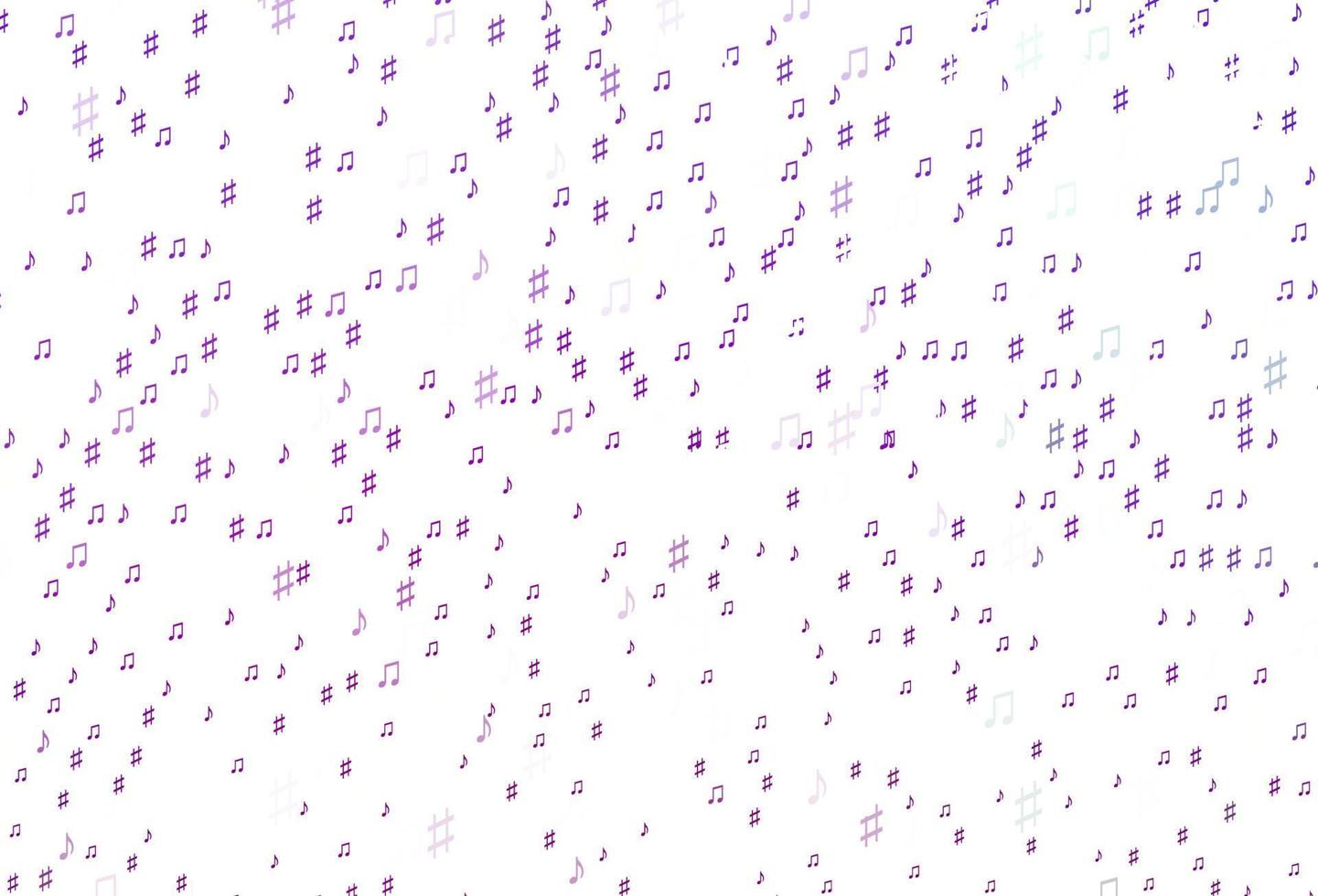 fundo vector roxo claro com símbolos musicais.