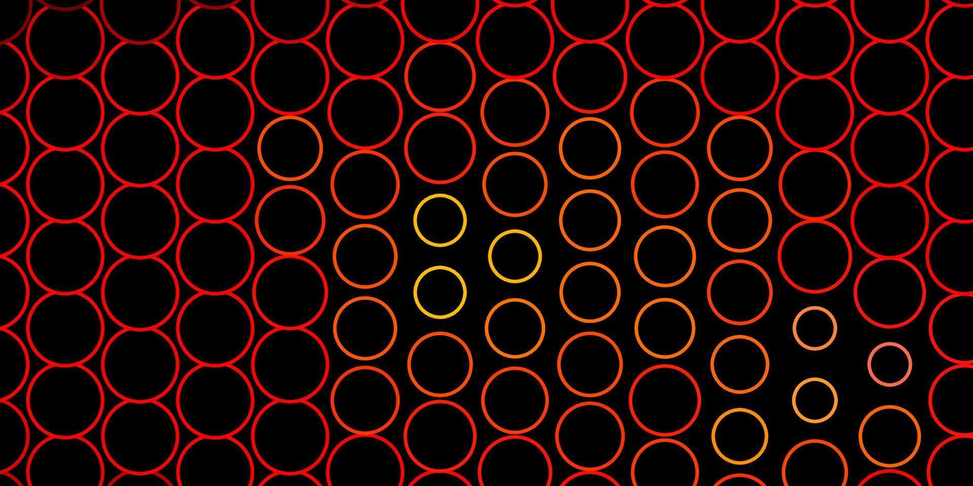 fundo vector vermelho e amarelo escuro com círculos.