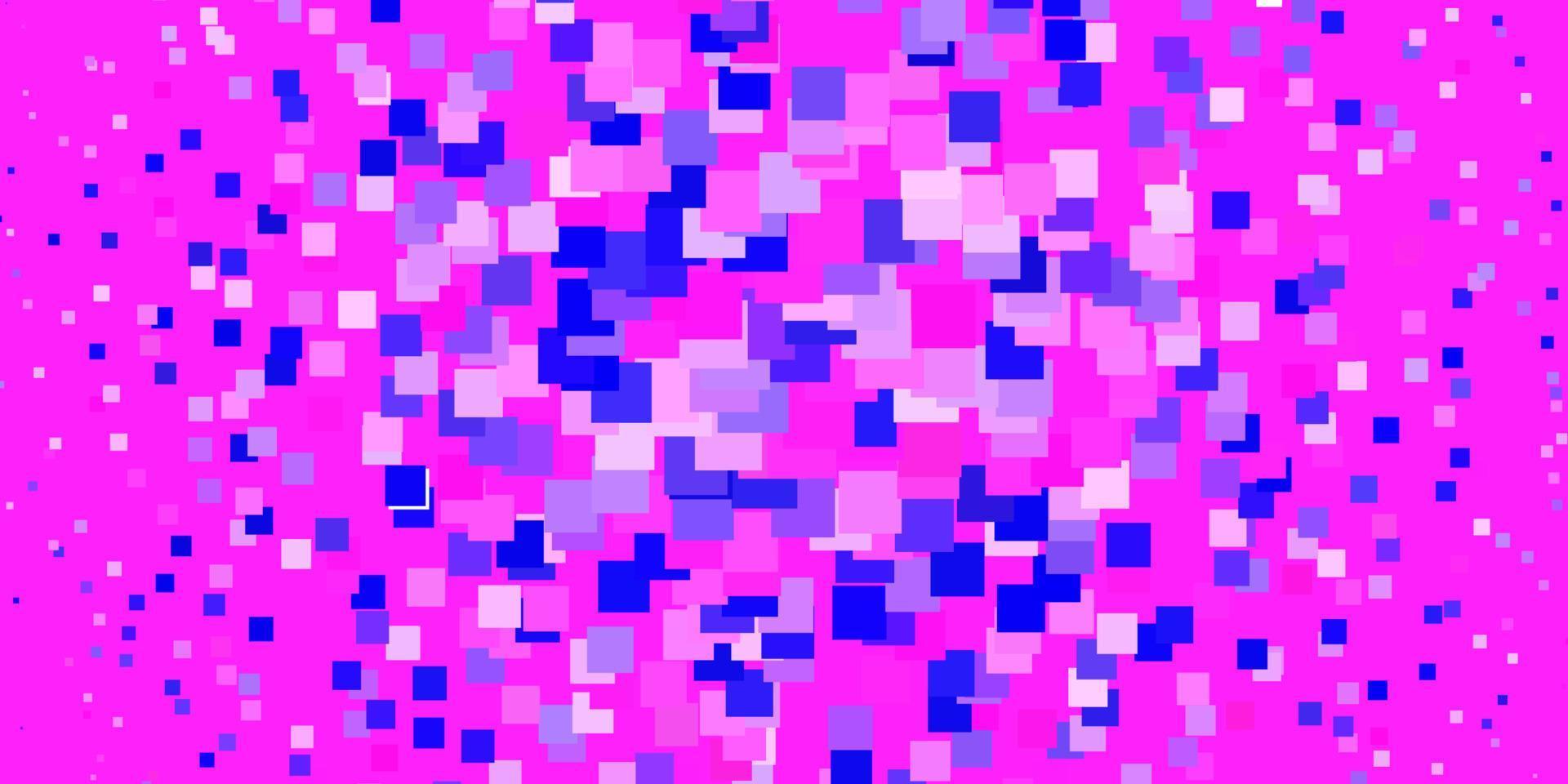 textura vector rosa claro, azul em estilo retangular.