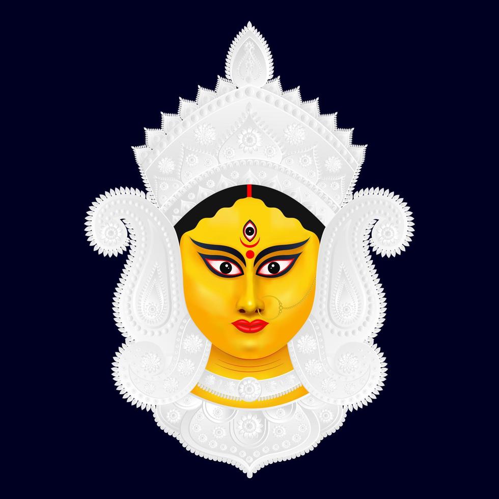 feliz post de mídia social mahalaya durga puja é o maior festival de bengala ocidental vetor